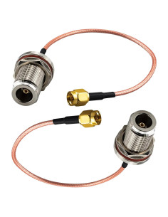 Adaptador Coaxial SMA Macho a N Hembra RG316 20cm URCIANOW