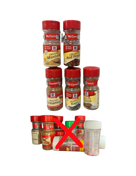 Agarradores de Especias Crazy Chef - Organizador Plata 15 Tarros