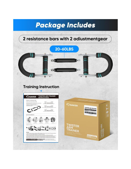 Entrenador de brazos Saker CP84844 ajustable 20-60LB
