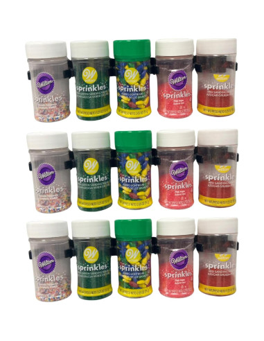 Agarradores de Especias Crazy Chef - Organizador Plata 15 Tarros