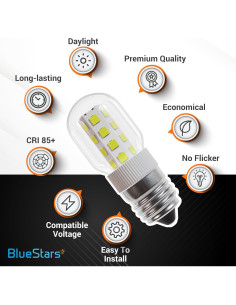 Bombilla LED Dimmable BlueStars E17 3W 6000K Luz Fría - 3 Pzas 2