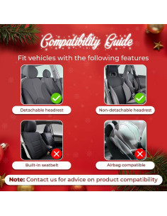 Cubiertas de Asiento de Coche GENANY Oso Navidad Universal 2