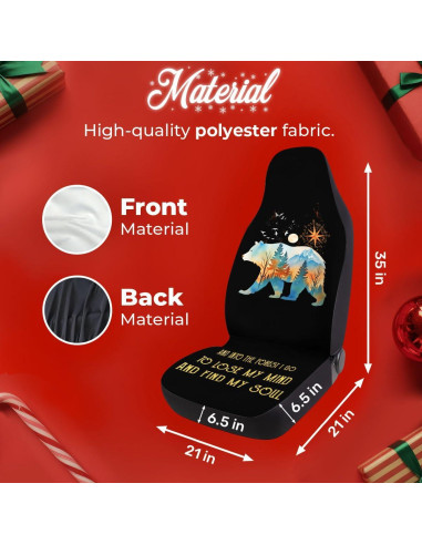 Cubiertas de Asiento de Coche GENANY Oso Navidad Universal