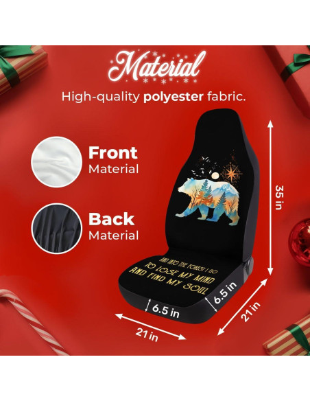 Cubiertas de Asiento de Coche GENANY Oso Navidad Universal