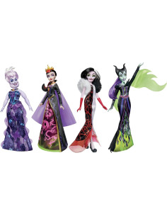 Muñecas Villanos Disney Hasbro 4 Pack Ursula Cruella Malefica 2