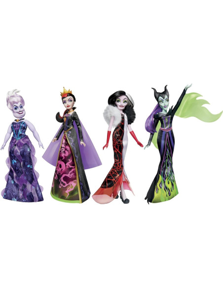 Muñecas Villanos Disney Hasbro 4 Pack Ursula Cruella Malefica