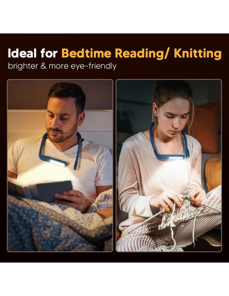 Luz de lectura LED EastPin recargable azul 19x13cm