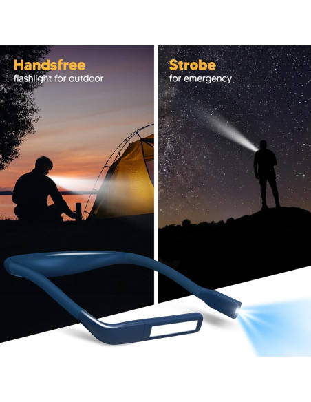 Luz de lectura LED EastPin recargable azul 19x13cm