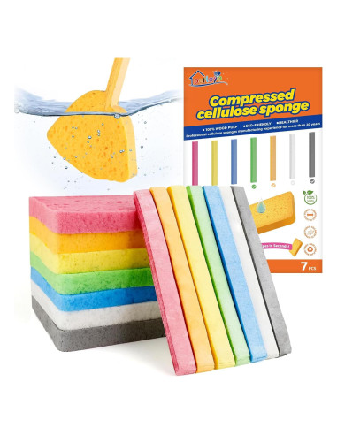 Esponjas de Celulosa Comprimida Derloyo 7 Unidades Ecológicas