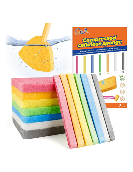 Esponjas de Celulosa Comprimida Derloyo 7 Unidades Ecológicas