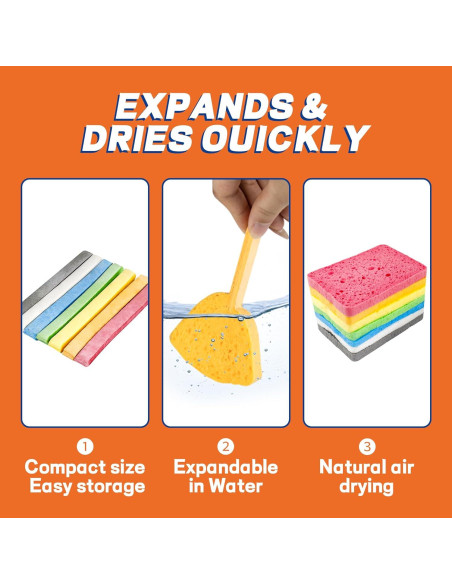 Esponjas de Celulosa Comprimida Derloyo 7 Unidades Ecológicas