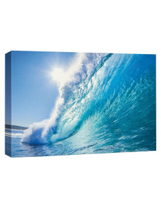 Lienzo wall26 Ola Azul Tropical 121.92x81.28 cm Brillante