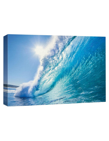 Lienzo wall26 Ola Azul Tropical 121.92x81.28 cm Brillante