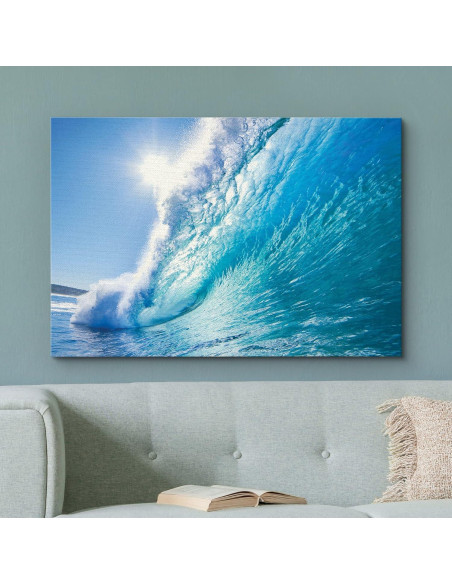 Lienzo wall26 Ola Azul Tropical 121.92x81.28 cm Brillante
