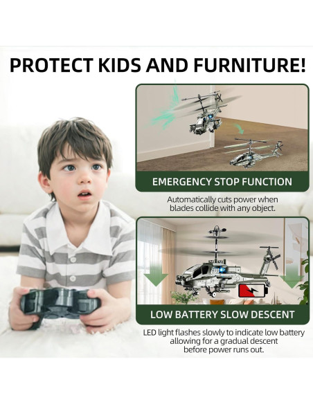 Helicóptero RC XIKOTEC XK1 Verde 3.5 Canales con Giroscopio