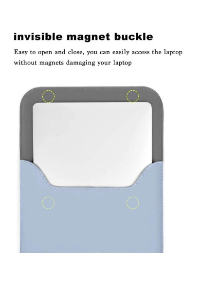 Funda para Laptop MOSISO 13" Cuero Sintético Azul Aire