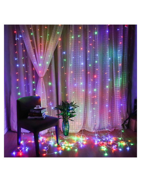 Luces de Cuerda LED Brightown 300 Multicolor 3m con Control Remoto