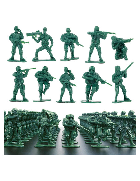Figuras de Acción Soldados de Plástico Wankko 100 Unidades Verde Figuras de Acción Soldados de Plástico Wankko 100 Unidades Verde