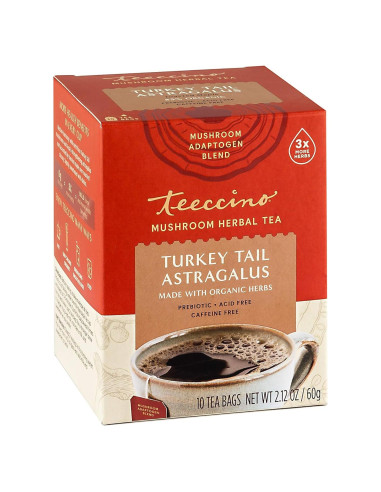 Teeccino Té Herbal Adaptogénico Arce Tostado 10 Bolsitas