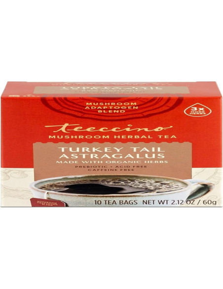 Teeccino Té Herbal Adaptogénico Arce Tostado 10 Bolsitas