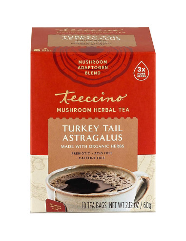 Teeccino Té Herbal Adaptogénico Arce Tostado 10 Bolsitas