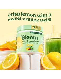 Polvo de Superalimentos Bloom Nutrition Greens Cítrico 30 Porciones 2
