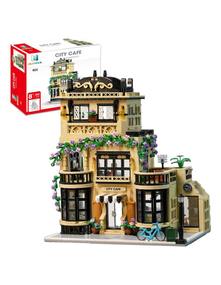 Set de Construcción ENJBRICK Cafetería de Ciudad 1443 Piezas Set de Construcción ENJBRICK Cafetería de Ciudad 1443 Piezas