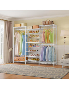 Perchero Independiente VIPEK S3 Blanco 6 Estantes Ajustables 2