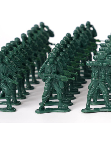 Figuras de Acción Soldados de Plástico Wankko 100 Unidades Verde