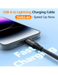 AGVEE Paquete de 2 Cables USB a Lightning 0.91m Carga Rápida 2