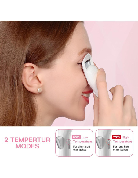 Rizador de Pestañas Calentado HEBECA EC4001 Rosa Claro