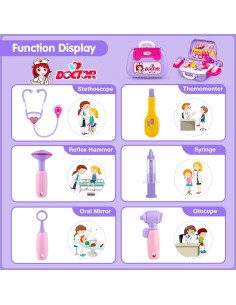 Kit de Doctor GIFTINBOX Morado 22 Piezas Juguete Médico 2