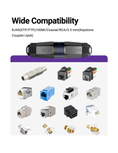 Caja Acoplador RJ45 Impermeable VCELINK IP68 - Paquete de 5 2