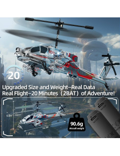 Helicóptero RC XIKOTEC XK1 Plateado 27.4x9.1cm 2.4GHz 2