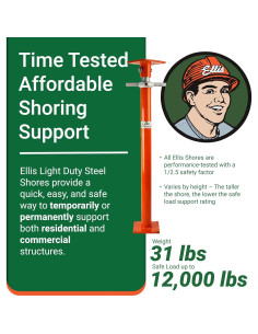 Poste de Elevación Ajustable Ellis 94-155 cm 5,443 kg 2