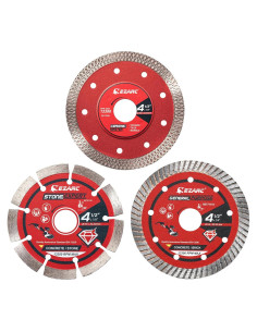 Hojas de sierra de diamante EZARC 4.5" para amoladora - 3PCS