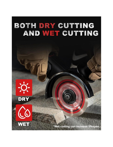 Hojas de sierra de diamante EZARC 4.5" para amoladora - 3PCS