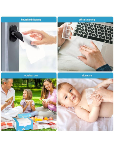 Toallas Faciales Desechables AIDEA XL 50Ct 25x30cm Piel Sensible