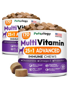 Multivitamina Masticable para Perros Petsology 340 Unidades