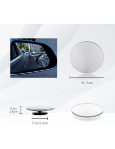 Espejo de Punto Ciego WildAuto Ajustable Universal 2 Pack 2