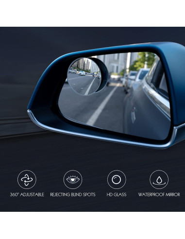 Espejo de Punto Ciego WildAuto Ajustable Universal 2 Pack