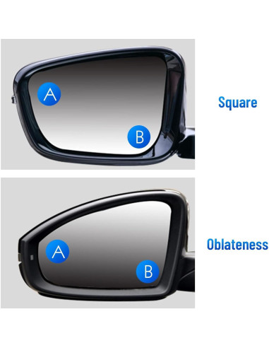 Espejo de Punto Ciego WildAuto Ajustable Universal 2 Pack