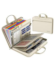 Organizador de Archivos Acordeón Ignífugo Tamfile 5200 13 Bolsillos Beige