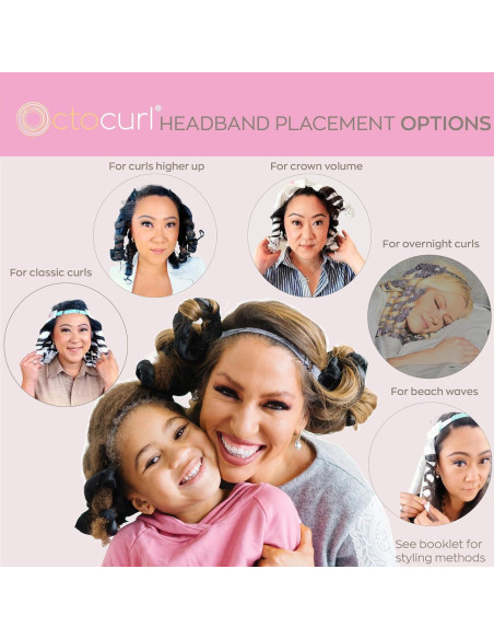 Octocurl Banda Rizadora Sin Calor - Algodón Poplin Rosa