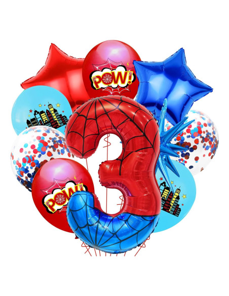 Globo Número 3 Gigante de Mylar 101.6cm Superhéroe FANGBBO