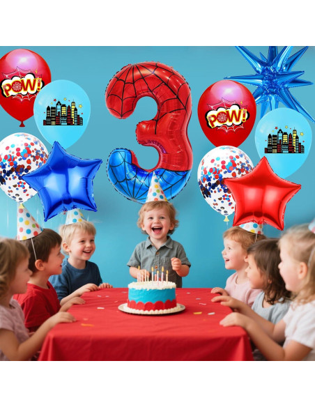 Globo Número 3 Gigante de Mylar 101.6cm Superhéroe FANGBBO