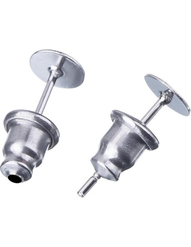 100 Piezas de Pendientes de Acero Inoxidable Outus Plata