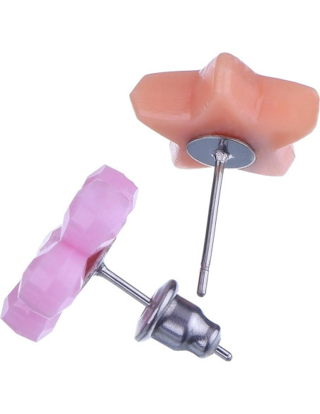 100 Piezas de Pendientes de Acero Inoxidable Outus Plata