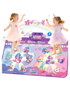 Alfombrilla de Baile Iluminada Maysida Sirena Unicornio 150x90cm