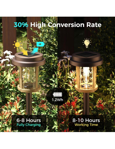 Luces de Jardín Solares XMCOSY+ 20 LM IP65 - Lente de Vidrio